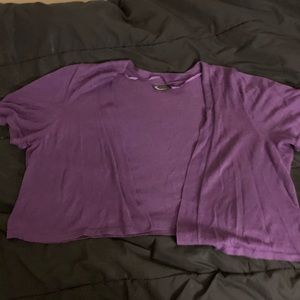 Purple short sleeve shrug - Lane Bryant